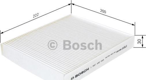 BOSCH 1 987 432 053 - Filtro, Aria abitacolo www.autoricambit.com