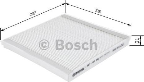 BOSCH 1 987 432 063 - Filtro, Aria abitacolo www.autoricambit.com