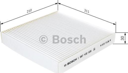 BOSCH 1 987 432 026 - Filtro, Aria abitacolo www.autoricambit.com