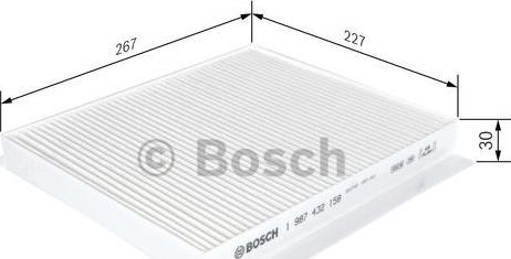 BOSCH 1 987 432 158 - Filtro, Aria abitacolo www.autoricambit.com