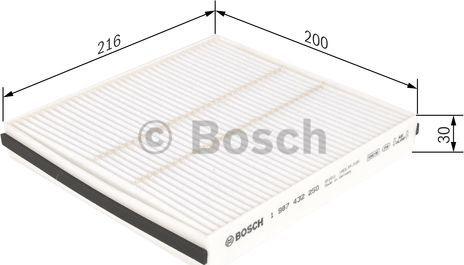 BOSCH 1 987 432 250 - Filtro, Aria abitacolo www.autoricambit.com