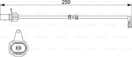 BOSCH 1 987 474 510 - Contatto segnalazione, Usura past. freno/mat. d'attrito www.autoricambit.com