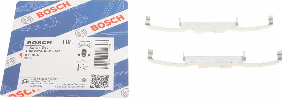 BOSCH 1 987 474 032 - Kit accessori, Pastiglia freno www.autoricambit.com