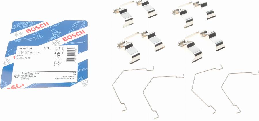 BOSCH 1 987 474 353 - Kit accessori, Pastiglia freno www.autoricambit.com