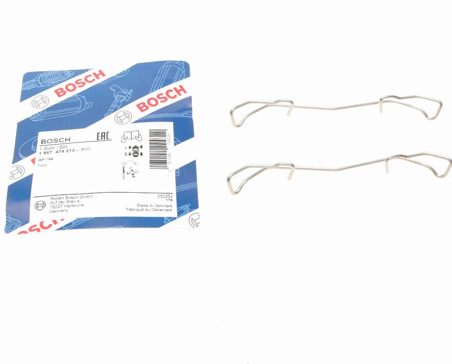 BOSCH 1 987 474 213 - Kit accessori, Pastiglia freno www.autoricambit.com