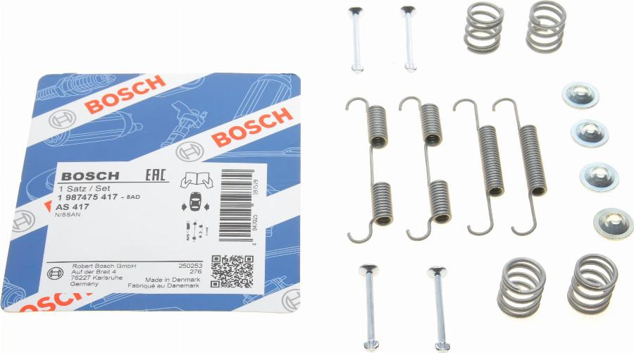 BOSCH 1 987 475 417 - Kit accessori, Ganasce freno stazionamento www.autoricambit.com