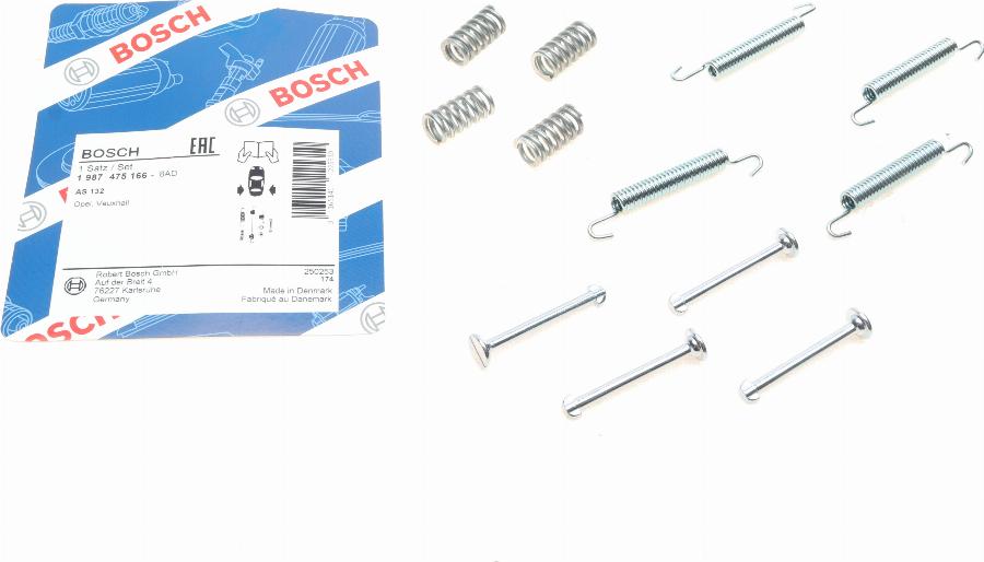 BOSCH 1 987 475 166 - Kit accessori, Ganasce freno stazionamento www.autoricambit.com