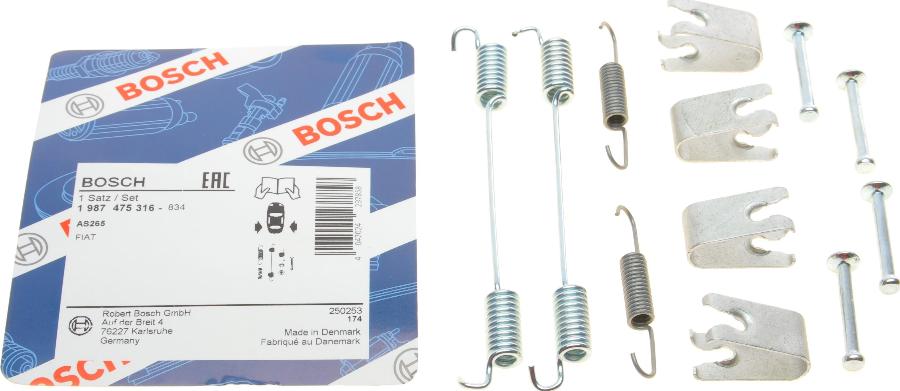 BOSCH 1 987 475 316 - Accessori, freno a tamburo www.autoricambit.com