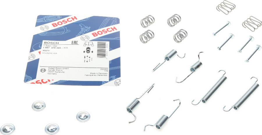 BOSCH 1 987 475 324 - Kit accessori, Ganasce freno stazionamento www.autoricambit.com