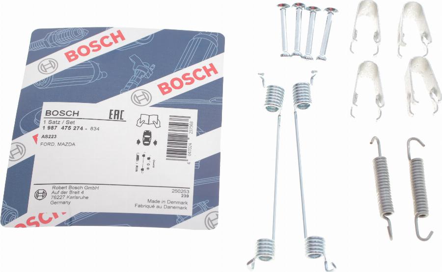 BOSCH 1 987 475 274 - Accessori, freno a tamburo www.autoricambit.com