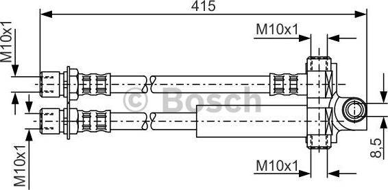 BOSCH 1 987 476 615 - Flessibile del freno www.autoricambit.com