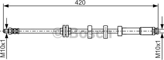 BOSCH 1 987 476 637 - Flessibile del freno www.autoricambit.com