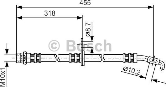 BOSCH 1 987 476 255 - Flessibile del freno www.autoricambit.com