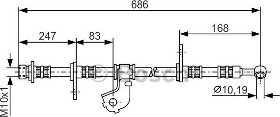 BOSCH 1 987 476 734 - Flessibile del freno www.autoricambit.com