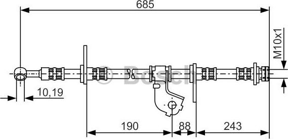 BOSCH 1 987 476 735 - Flessibile del freno www.autoricambit.com