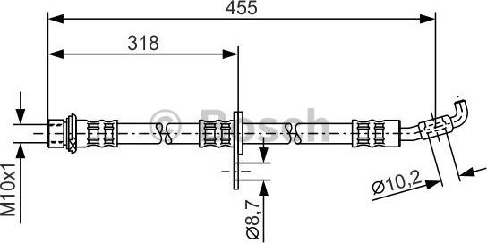 BOSCH 1 987 476 727 - Flessibile del freno www.autoricambit.com