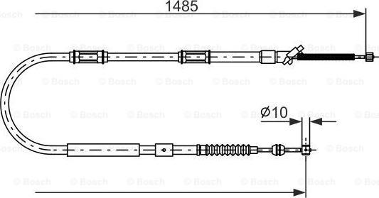 BOSCH 1 987 477 998 - Cavo comando, Freno stazionamento www.autoricambit.com