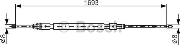 BOSCH 1 987 477 993 - Cavo comando, Freno stazionamento www.autoricambit.com