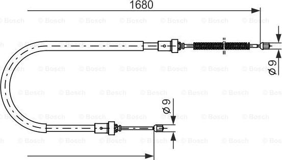 BOSCH 1 987 477 955 - Cavo comando, Freno stazionamento www.autoricambit.com