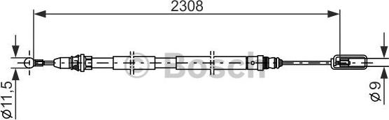 BOSCH 1 987 477 953 - Cavo comando, Freno stazionamento www.autoricambit.com