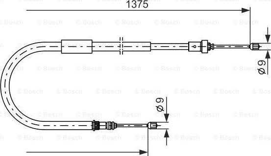 BOSCH 1 987 477 967 - Cavo comando, Freno stazionamento www.autoricambit.com