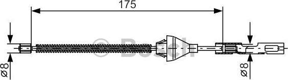 BOSCH 1 987 477 906 - Cavo comando, Freno stazionamento www.autoricambit.com