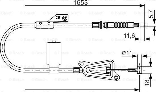 BOSCH 1 987 477 915 - Cavo comando, Freno stazionamento www.autoricambit.com