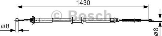 BOSCH 1 987 477 912 - Cavo comando, Freno stazionamento www.autoricambit.com