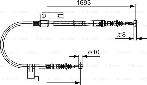 BOSCH 1 987 477 917 - Cavo comando, Freno stazionamento www.autoricambit.com