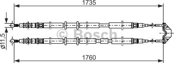 BOSCH 1 987 477 934 - Cavo comando, Freno stazionamento www.autoricambit.com