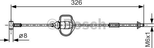 BOSCH 1 987 477 929 - Cavo comando, Freno stazionamento www.autoricambit.com