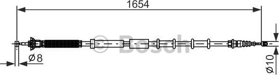 BOSCH 1 987 477 978 - Cavo comando, Freno stazionamento www.autoricambit.com