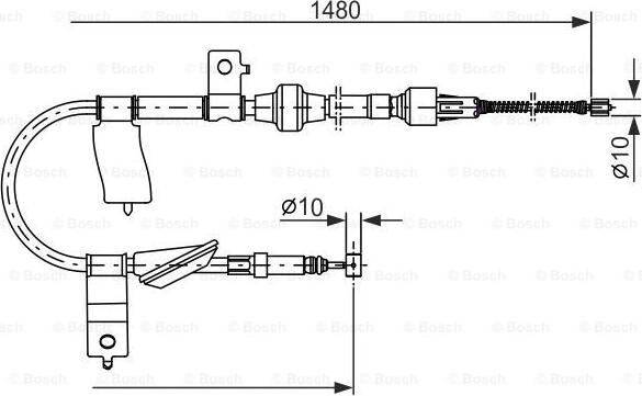 BOSCH 1 987 477 447 - Cavo comando, Freno stazionamento www.autoricambit.com