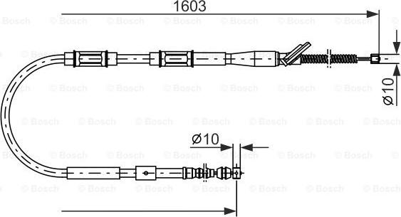 BOSCH 1 987 477 409 - Cavo comando, Freno stazionamento www.autoricambit.com