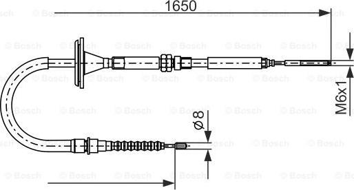 BOSCH 1 987 477 482 - Cavo comando, Freno stazionamento www.autoricambit.com