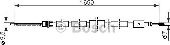 BOSCH 1 987 477 434 - Cavo comando, Freno stazionamento www.autoricambit.com