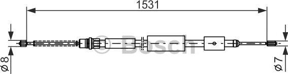 BOSCH 1 987 477 438 - Cavo comando, Freno stazionamento www.autoricambit.com