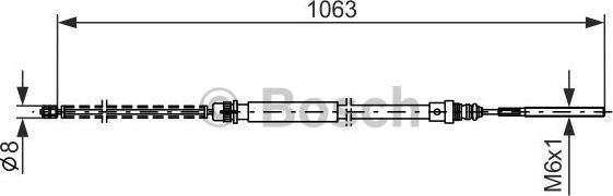 BOSCH 1 987 477 568 - Cavo comando, Freno stazionamento www.autoricambit.com