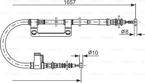 BOSCH 1 987 477 502 - Cavo comando, Freno stazionamento www.autoricambit.com