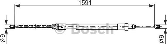 BOSCH 1 987 477 580 - Cavo comando, Freno stazionamento www.autoricambit.com