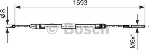 BOSCH 1 987 477 532 - Cavo comando, Freno stazionamento www.autoricambit.com