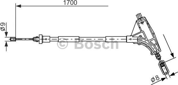 BOSCH 1 987 477 575 - Cavo comando, Freno stazionamento www.autoricambit.com