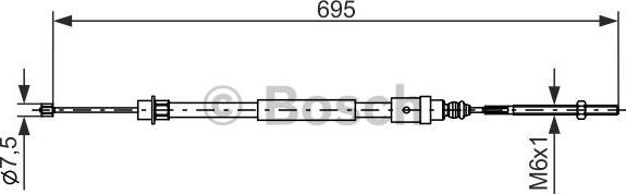BOSCH 1 987 477 572 - Cavo comando, Freno stazionamento www.autoricambit.com