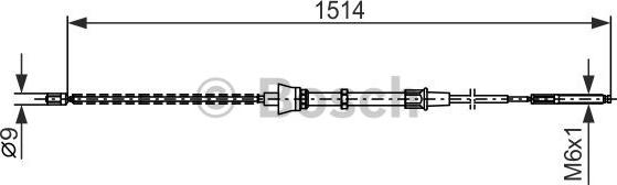 BOSCH 1 987 477 695 - Cavo comando, Freno stazionamento www.autoricambit.com