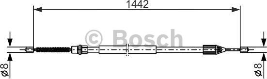 BOSCH 1 987 477 643 - Cavo comando, Freno stazionamento www.autoricambit.com