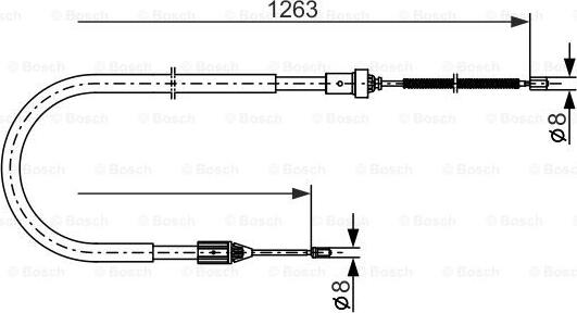 BOSCH 1 987 477 642 - Cavo comando, Freno stazionamento www.autoricambit.com