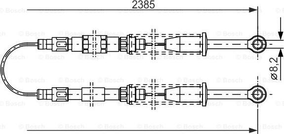 BOSCH 1 987 477 651 - Cavo comando, Freno stazionamento www.autoricambit.com