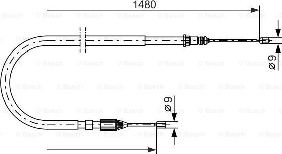 BOSCH 1 987 477 653 - Cavo comando, Freno stazionamento www.autoricambit.com