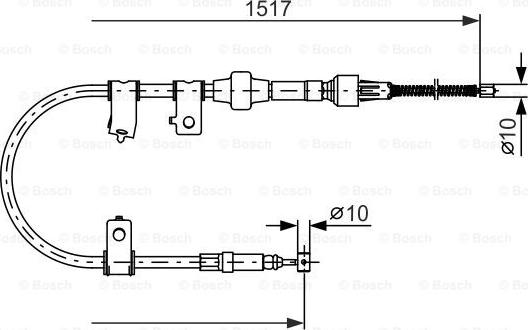 BOSCH 1 987 477 601 - Cavo comando, Freno stazionamento www.autoricambit.com