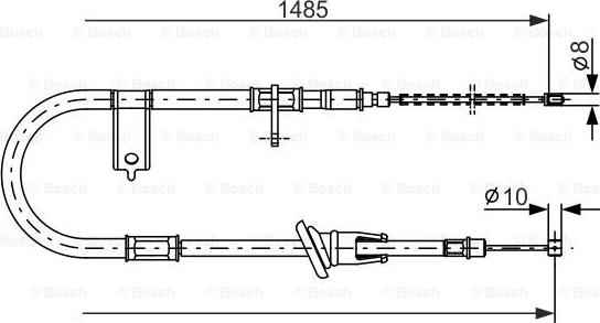 BOSCH 1 987 477 614 - Cavo comando, Freno stazionamento www.autoricambit.com